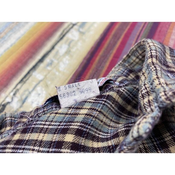 Vtg 70s Levi's Sierra Humps Plaid Western Cowgirl Shirt Slash Pocket Pearl Snap - Picture 6 of 9